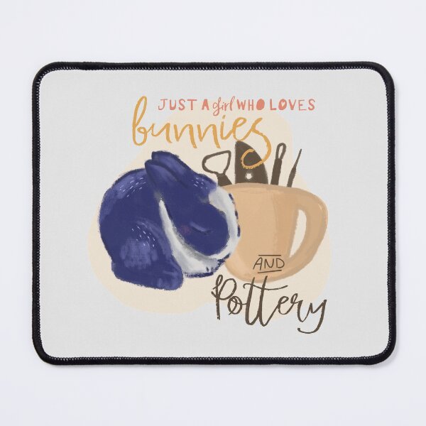 Item preview, A girl who loves bunnies and pottery designed and sold by Teequeque.