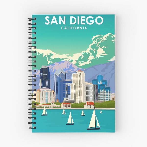 Item preview, San Diego California Vintage Minimal Travel Poster designed and sold by Stadify.