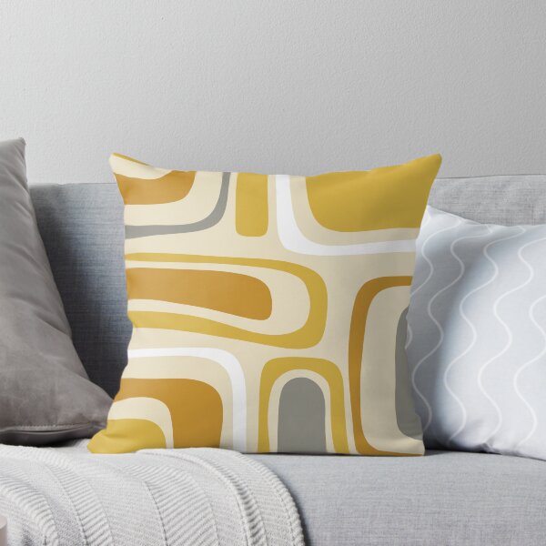 Item preview, Palm Springs Retro Mid-Century Modern Abstract Pattern Mustard Ochre Grey designed and sold by kierkegaard.
