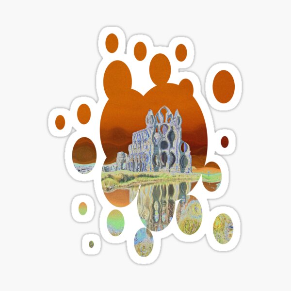 Wobbly Whitby Abbey Sticker
