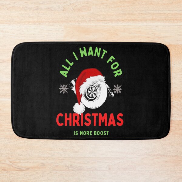 Item preview, All I Want For Christmas is More Boost Cars Funny Santa Hat Spooling Twin Turbo Boosted  Racecar designed and sold by CarantinedChaos.