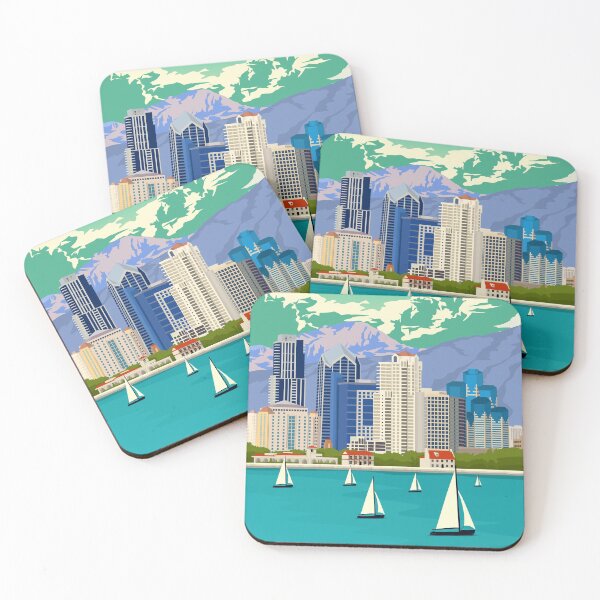 Item preview, San Diego California Vintage Minimal Travel Poster designed and sold by Stadify.