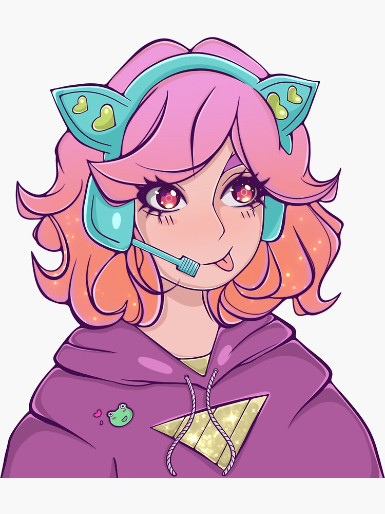 "Cute Gamer Girl in headquarters " Sticker by Ailirel Redbubble