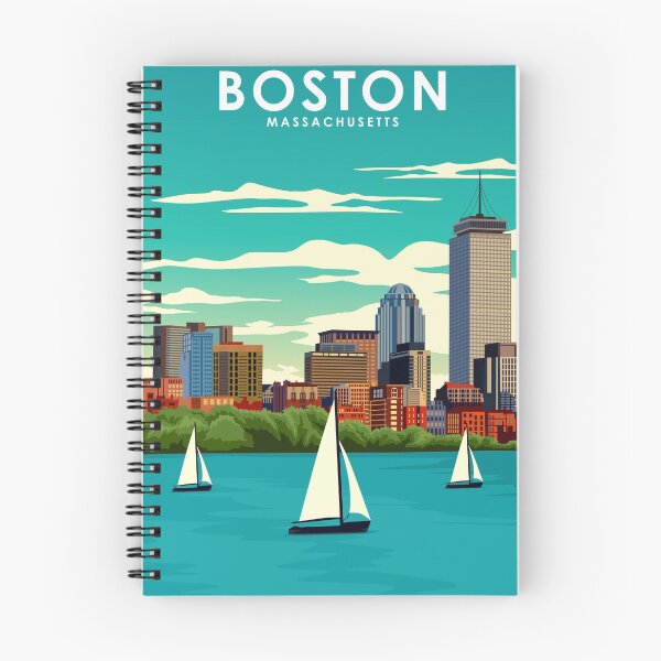 Item preview, Boston Massachusetts Vintage Minimal Travel Poster designed and sold by Stadify.