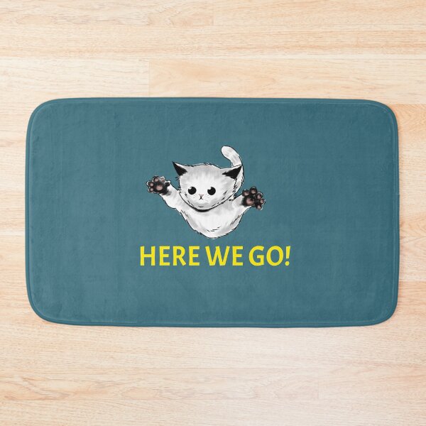 Item preview, Here We Go Cute Cat designed and sold by HelloLoriDesign.