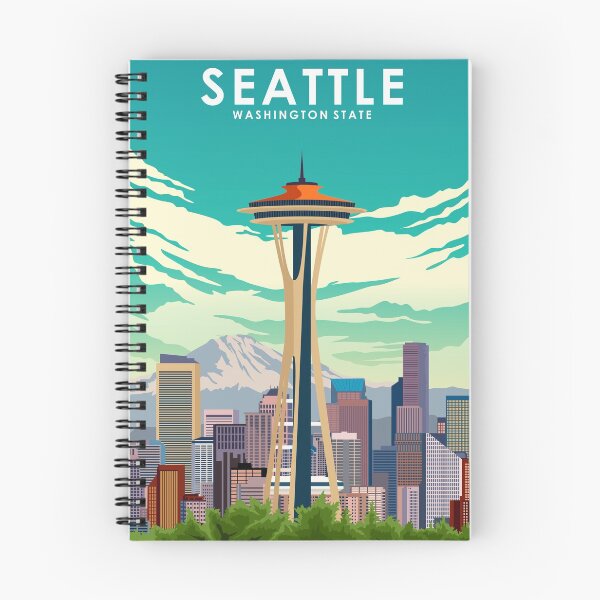 Item preview, Seattle Washington State Travel Poster designed and sold by Stadify.