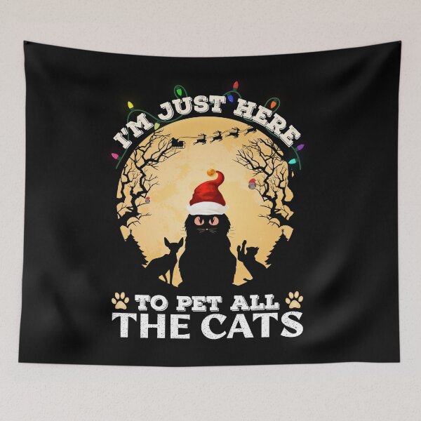Item preview, I'm just here to pet all the cats funny meowy catmas  designed and sold by Creativy.