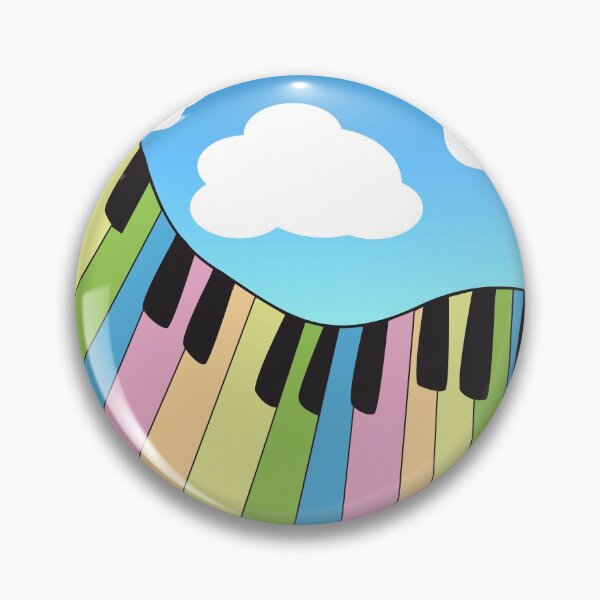 Item preview, Piano Keys Blue Sky Clouds designed and sold by ValeriesGallery.