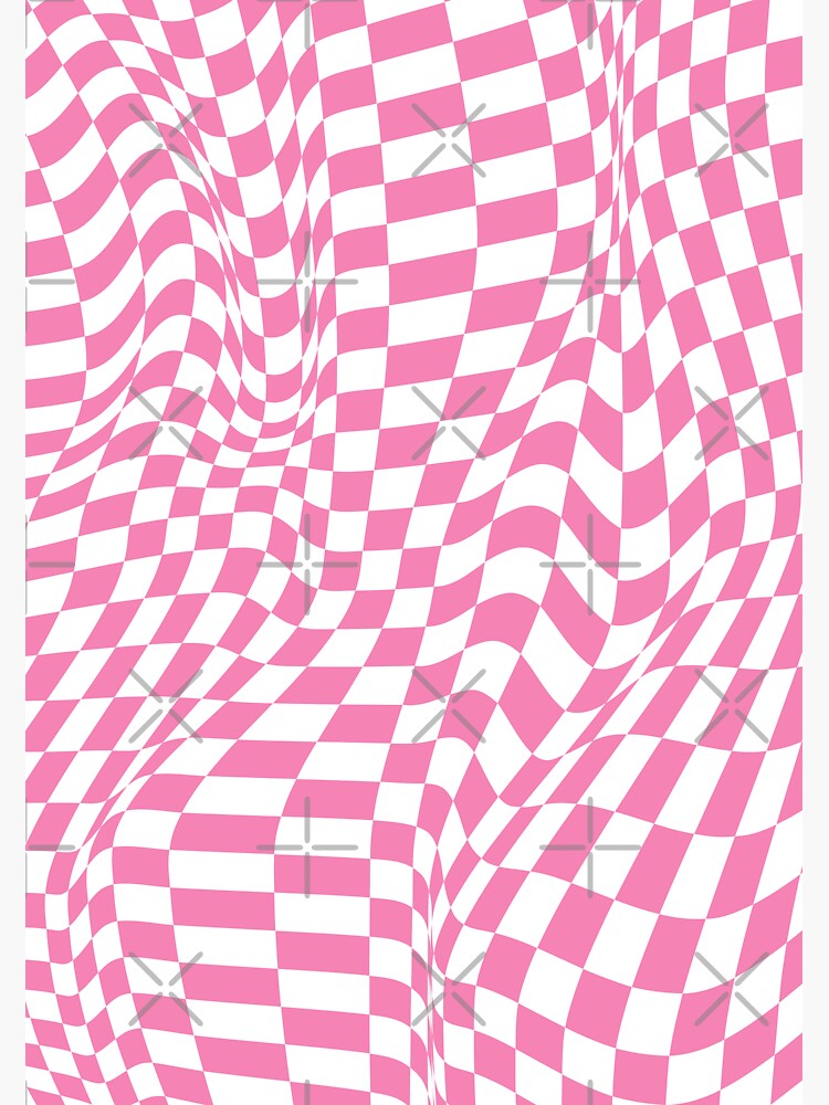 Wavy Pink Checkered Vinyl