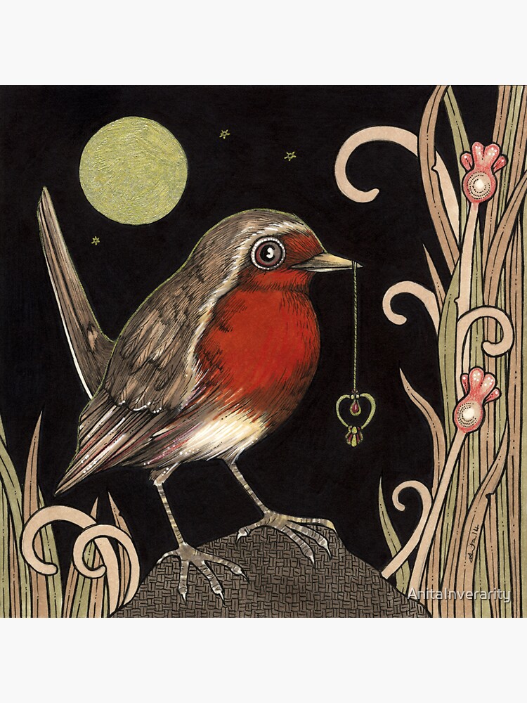 Thumbnail 3 of 3, Sticker, My Ruby Heart designed and sold by AnitaInverarity.