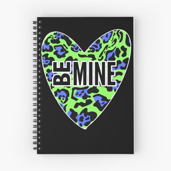 Item preview, Be Mine Valentines Day Neon Green Bright Blue Leopard Animal Heart Print designed and sold by Vibbin4Life33.