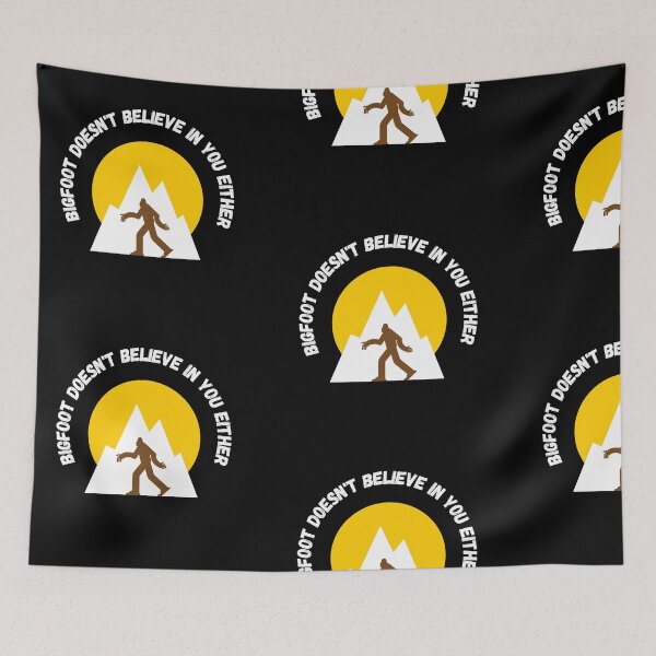 Item preview, Bigfoot Doesn't Believe In You Either Clipart In Black designed and sold by LuckyKermit.