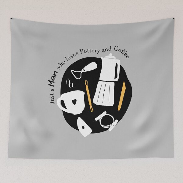 Item preview, Man who likes pottery and coffee designed and sold by Teequeque.