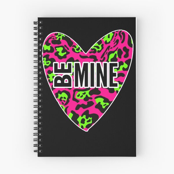Item preview, Be Mine Valentines Day Bright Pink Neon Green Leopard Animal Heart Print designed and sold by Vibbin4Life33.