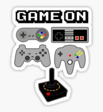 Game On Retro Video Game Controller Poster Sticker