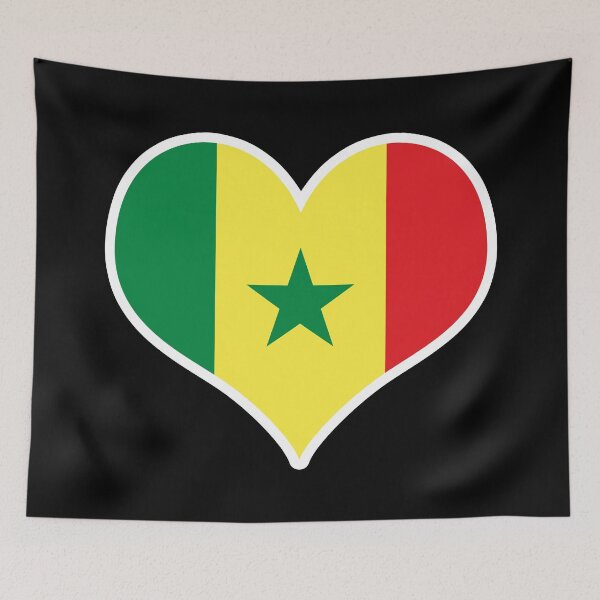 Item preview, Senegal Flag Heart designed and sold by PKHalford.