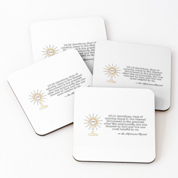 Item preview, St. Alphonsus Ligouri Eucharist Quote designed and sold by KTSubz Faith & Fun Designs.