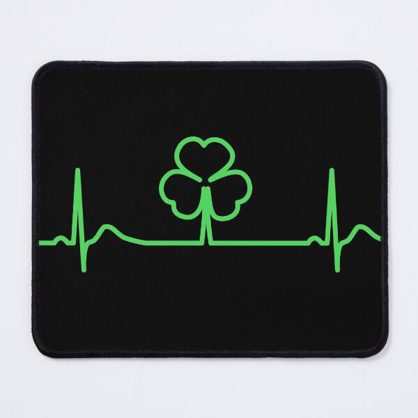 Item preview, St Patrick's Day Shamrock Heartbeat EKG designed and sold by SpoofTShirts.