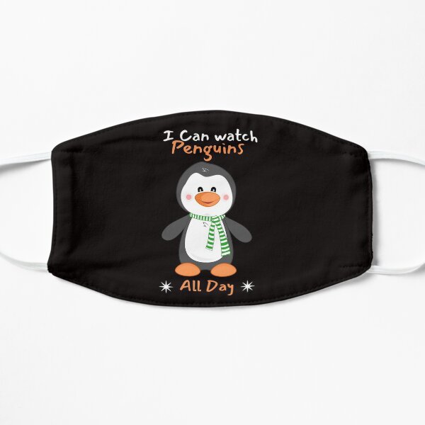 I can watch Penguins all day - Cute baby penguin Flat Mask