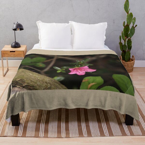 Item preview, Solitary Bright Pink Azalea Flower Night Time Bush designed and sold by JariHawk.