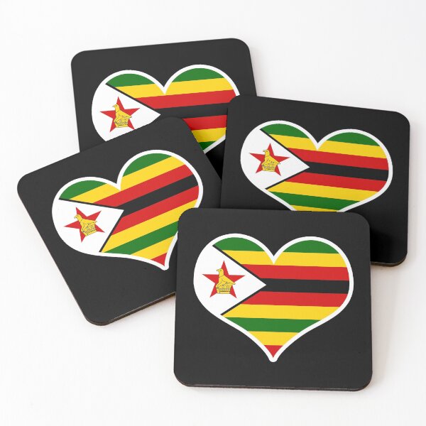 Item preview, Zimbabwe Flag Heart designed and sold by PKHalford.