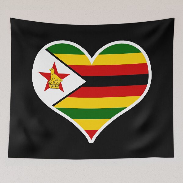 Item preview, Zimbabwe Flag Heart designed and sold by PKHalford.