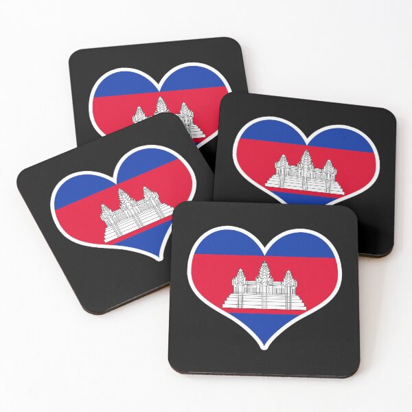 Item preview, Cambodia Flag Heart designed and sold by PKHalford.