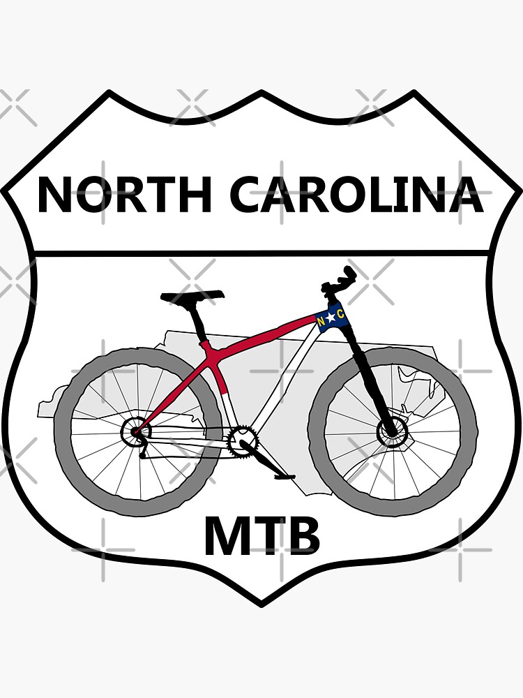 Thumbnail 3 of 3, Sticker, North Carolina MTB designed and sold by BillGulino-1.