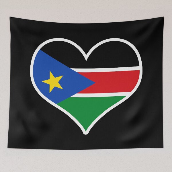 Item preview, South Sudan Flag Heart designed and sold by PKHalford.