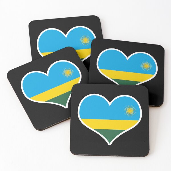 Item preview, Rwanda Flag Heart designed and sold by PKHalford.
