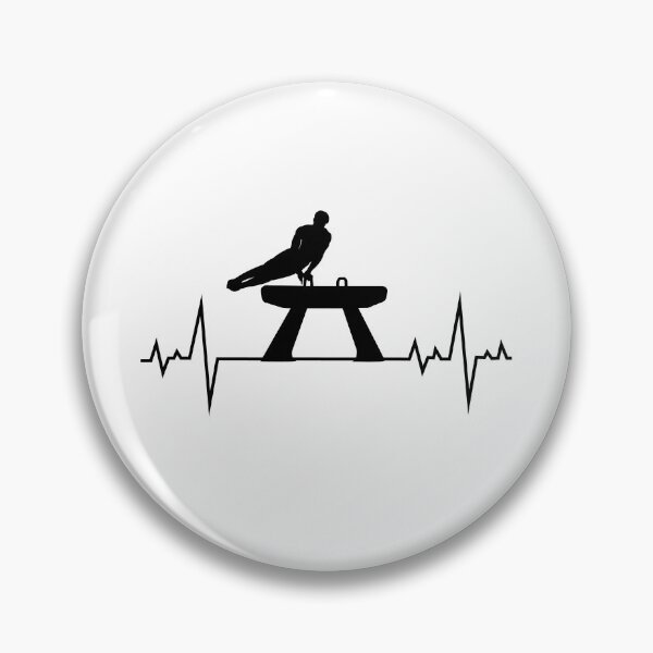 Item preview, Artistic Gymnastics Pommel Horse Gymnast Heartbeat Pulse designed and sold by TastefulTees.
