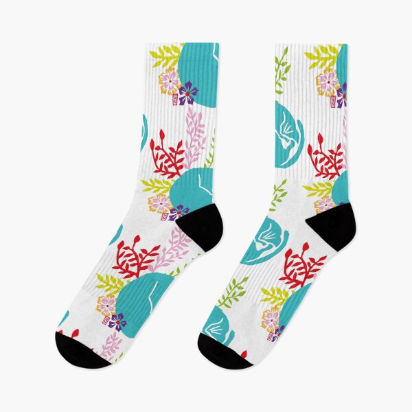 Item preview, Blue cat with flowers "Sleeping" designed and sold by naposyl.