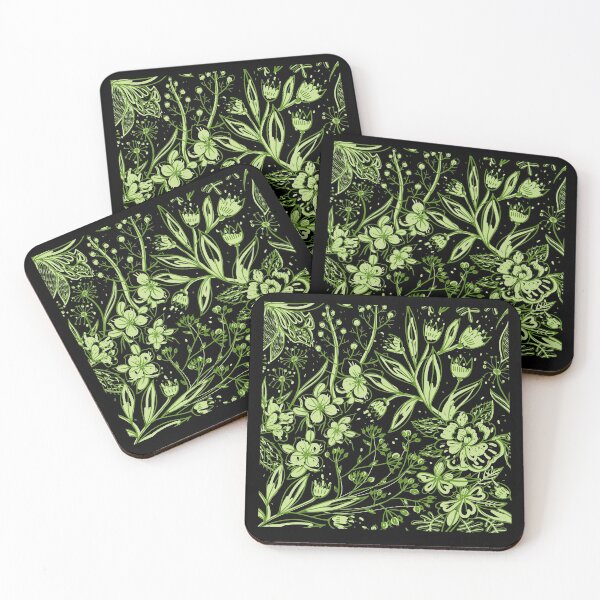 Item preview, Green Floral Plant Pattern Design designed and sold by EarthArtDesigns.