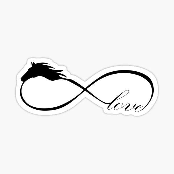 Horse Love Infinite Love Infinity Symbol Sticker