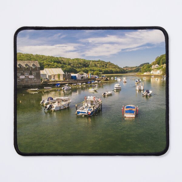 Item preview, Boats moored on the river estuary, Looe, Cornwall designed and sold by MichaelBShannon.