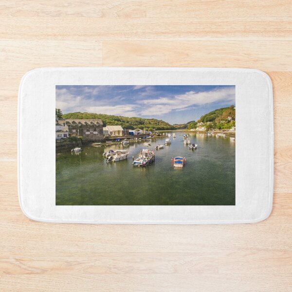 Item preview, Boats moored on the river estuary, Looe, Cornwall designed and sold by MichaelBShannon.