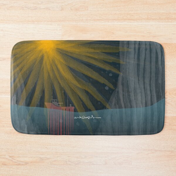 Item preview, Abstract seafaring - boats with sun and mountains designed and sold by uskARpT.