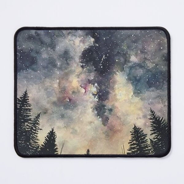 Item preview, Watercolor Forest Galaxy / Circle / Night Sky / Galaxy / Stars / Sticker designed and sold by AnnaWander.