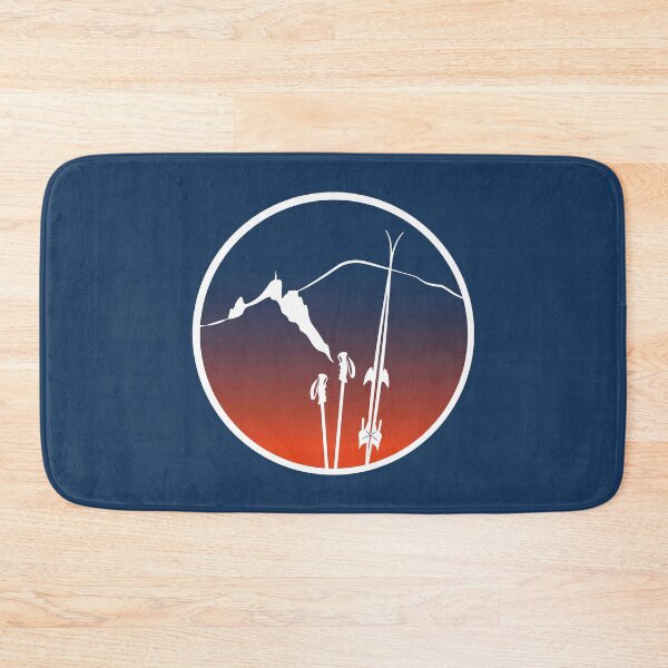 Item preview, ski and snowy mountains color gradient leewarddesign designed and sold by leewarddesign.