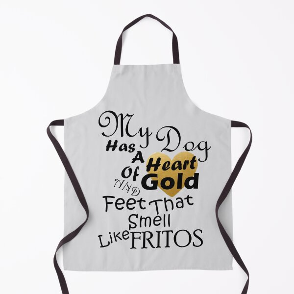 Item preview, My Dog Has a Heart of GOLD and Feet That Smell Like Fritos - Black Text w/ Gold Heart designed and sold by MountMercantile.