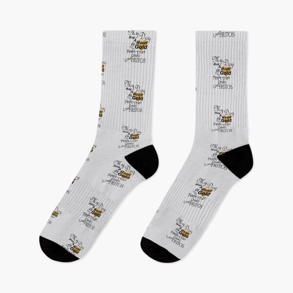 Item preview, My Dog Has a Heart of GOLD and Feet That Smell Like Fritos - Black Text w/ Gold Heart designed and sold by MountMercantile.