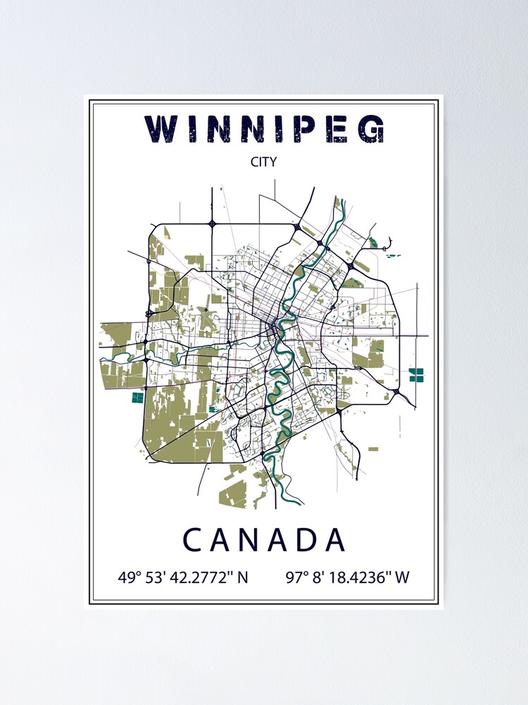 "Winnipeg city skyline Canada" Poster for Sale by PostersProf1