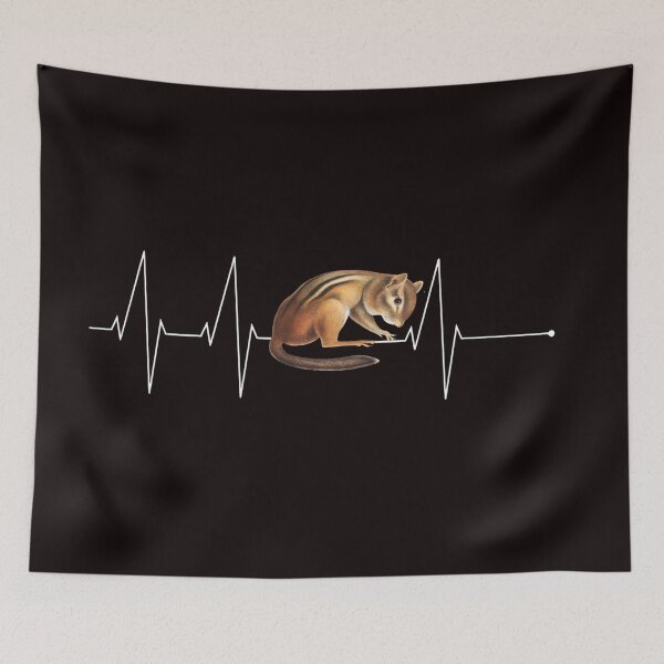 Item preview, Chipmunk heartbeat retro vintage white designed and sold by tiemistico.
