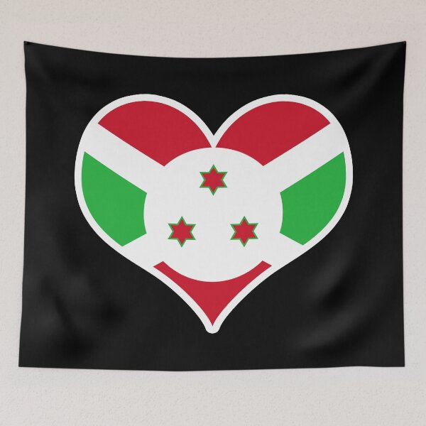 Item preview, Burundi Flag Heart designed and sold by PKHalford.