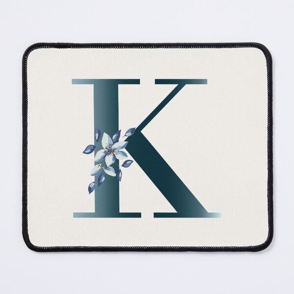 Item preview, Letter K - Blue Watercolor Flower designed and sold by CiaraPrints.