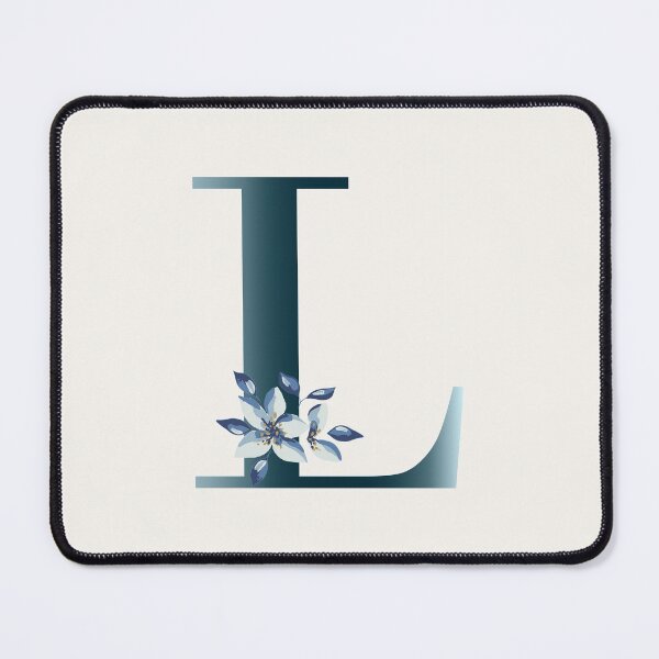 Artikelvorschau, Buchstabe L - Blaue Aquarellblume entworfen und verkauft von CiaraPrints.