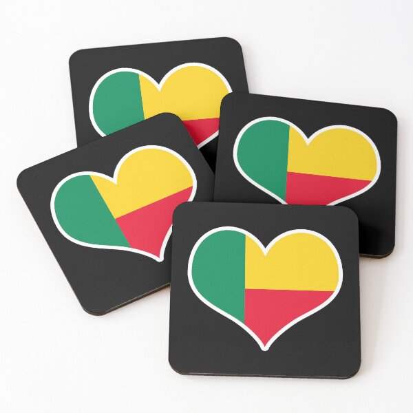 Item preview, Benin Flag Heart designed and sold by PKHalford.