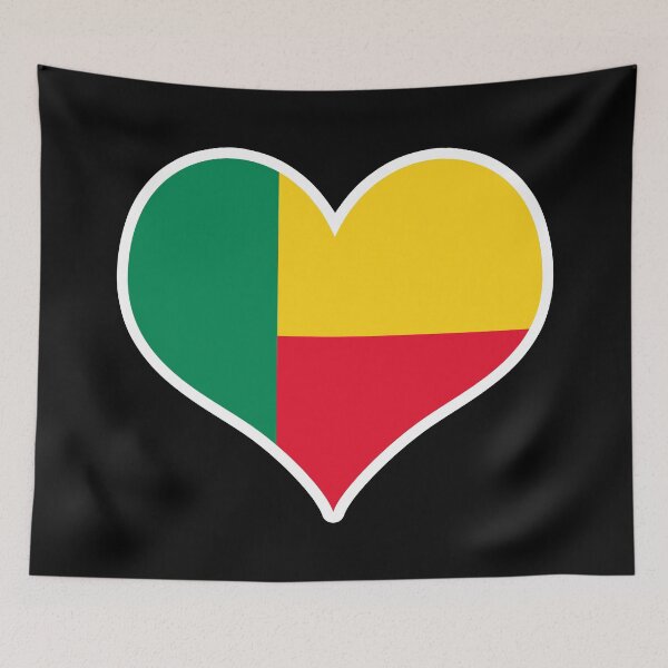 Item preview, Benin Flag Heart designed and sold by PKHalford.
