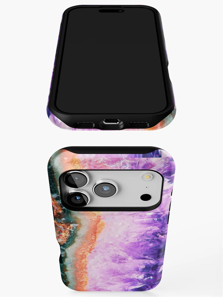 Thumbnail 3 of 4, iPhone Case, Amethyst Geode designed and sold by RaineLight.