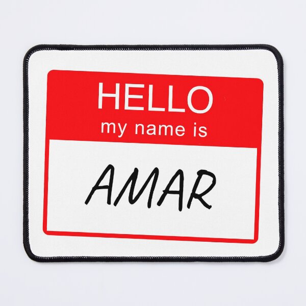 Item preview, Hello My Name is Amar Name Tag Custom Personalised Design designed and sold by CreatedbyJR.